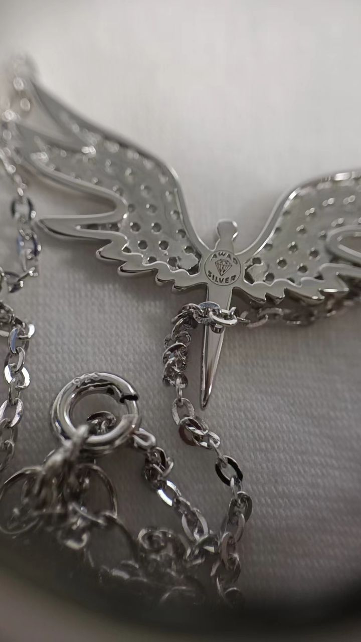 Phoenix Necklace – Sterling Silver with Zircon - AWAD SILVER JEWELLERY TRADING LLC