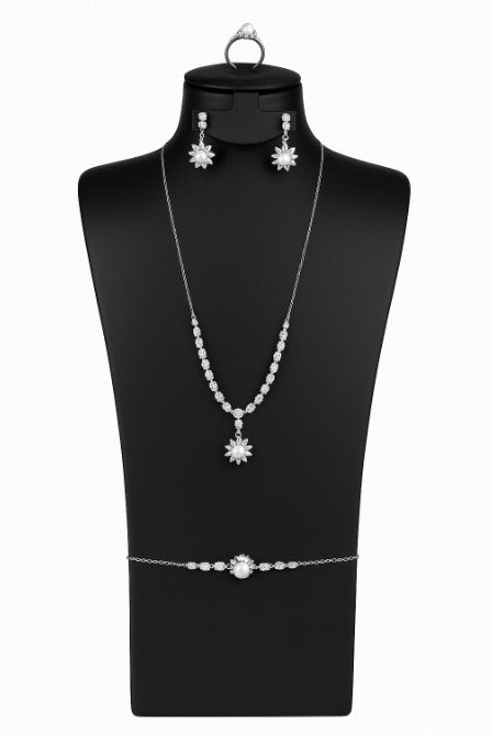 طقم وردة الليل – Night Rose Set - AWAD SILVER JEWELLERY TRADING LLC