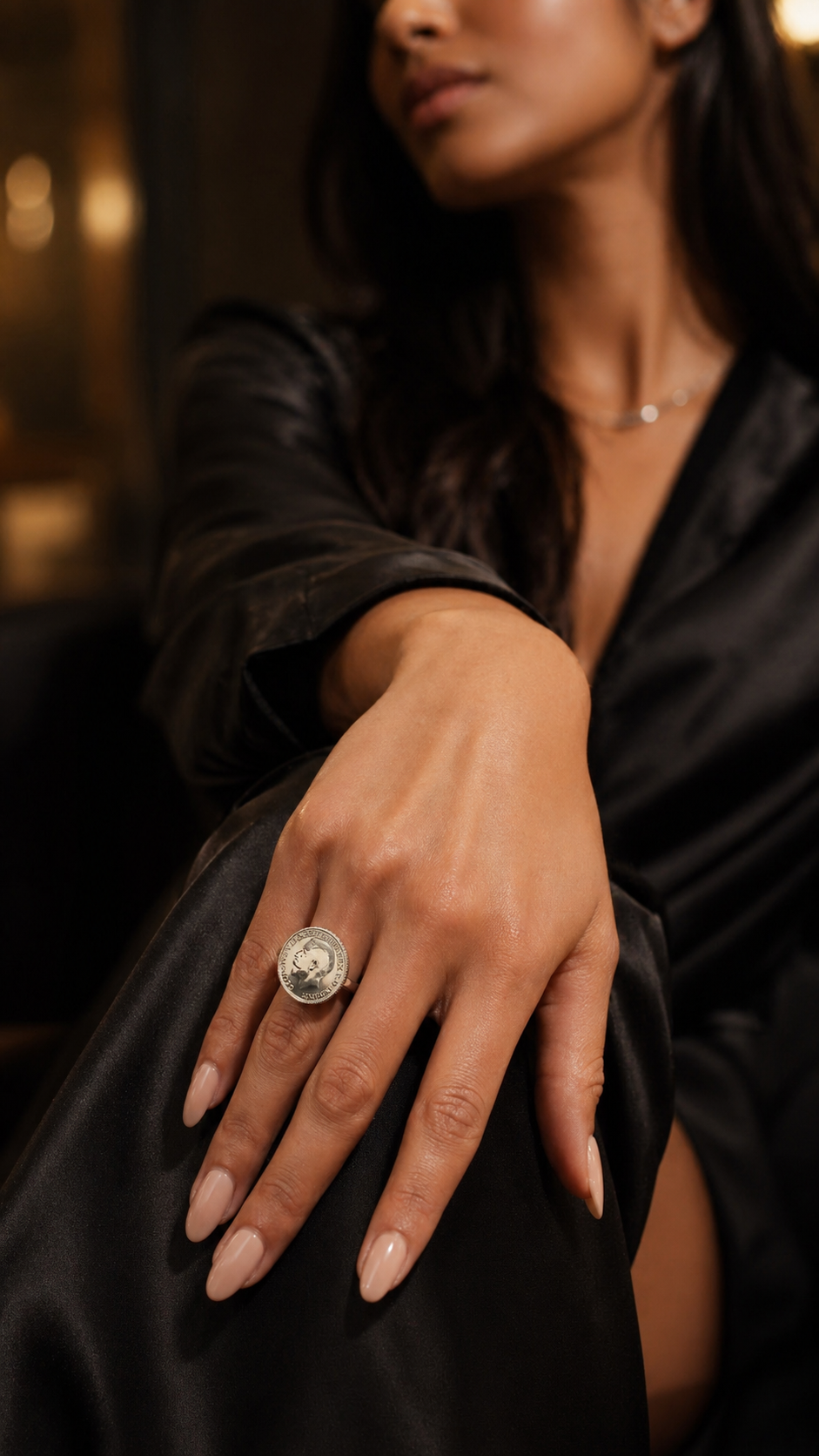 pound ring - AWAD SILVER JEWELLERY TRADING LLC