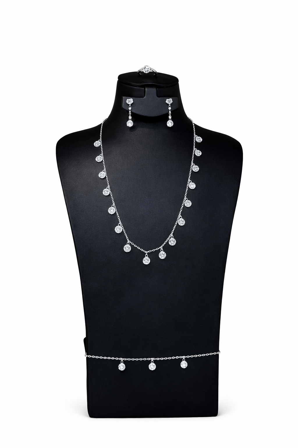 Classic Round Diamond Jewelry Set – Timeless Elegance - AWAD SILVER JEWELLERY TRADING LLC