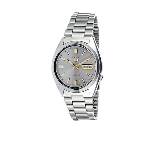 Men's 37mm Round Analog Watch with Stainless Steel Strap - Silver - SNXS75K - AWAD SILVER JEWELLERY TRADING LLC