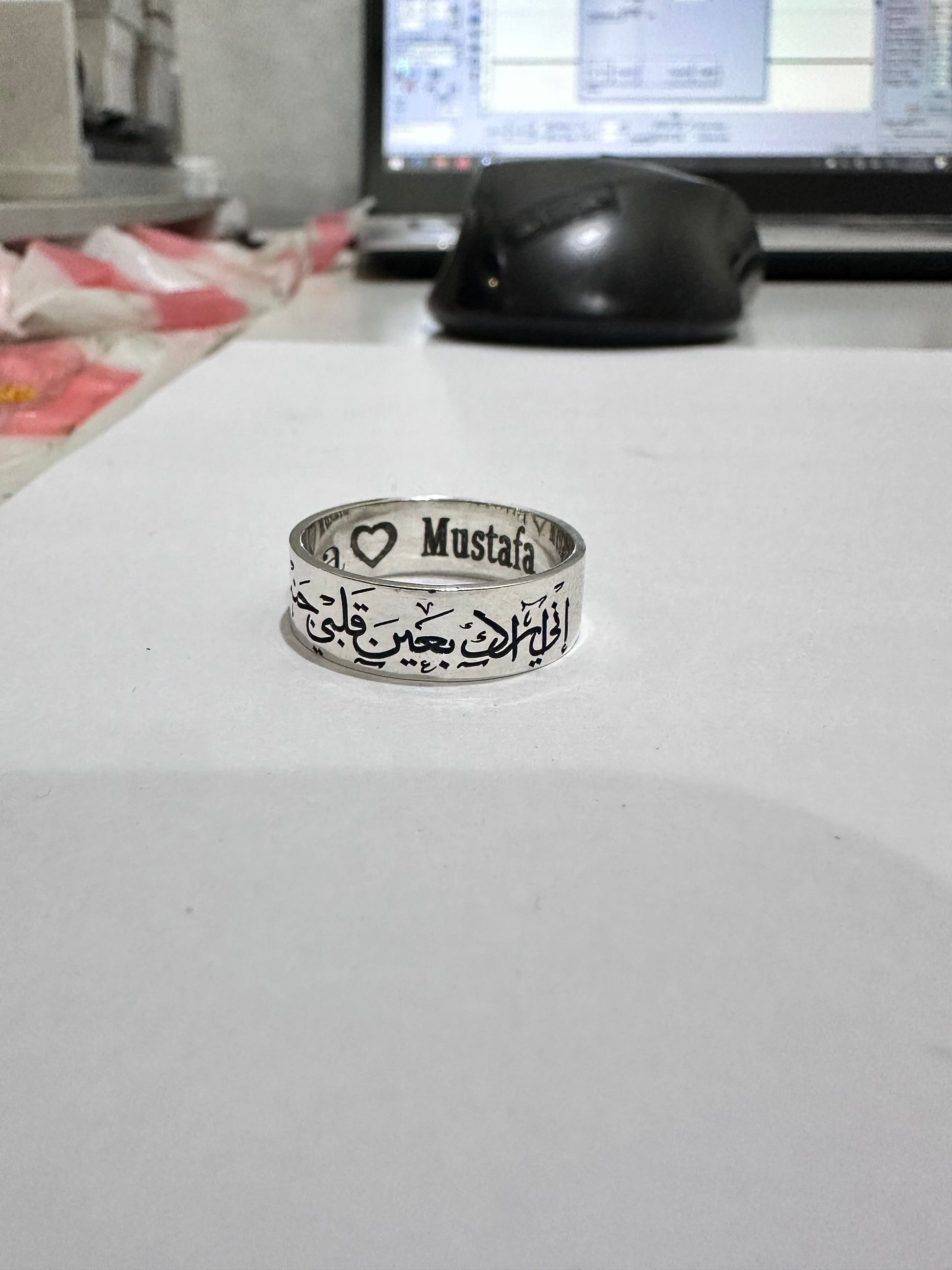 Sterling Silver Ring – Custom Engraving - AWAD SILVER JEWELLERY TRADING LLC
