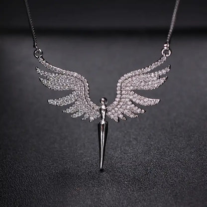 Phoenix Necklace – Sterling Silver with Zircon - AWAD SILVER JEWELLERY TRADING LLC