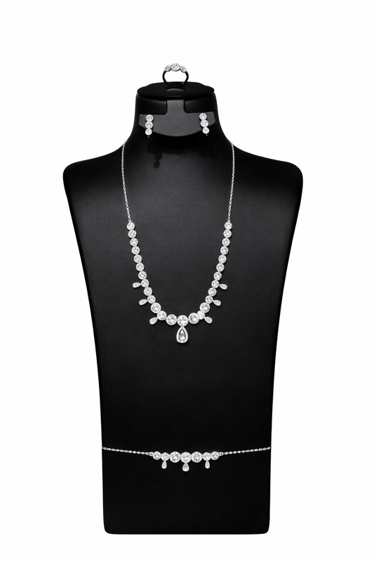 Premium Diamond Jewelry Set - AWAD SILVER JEWELLERY TRADING LLC