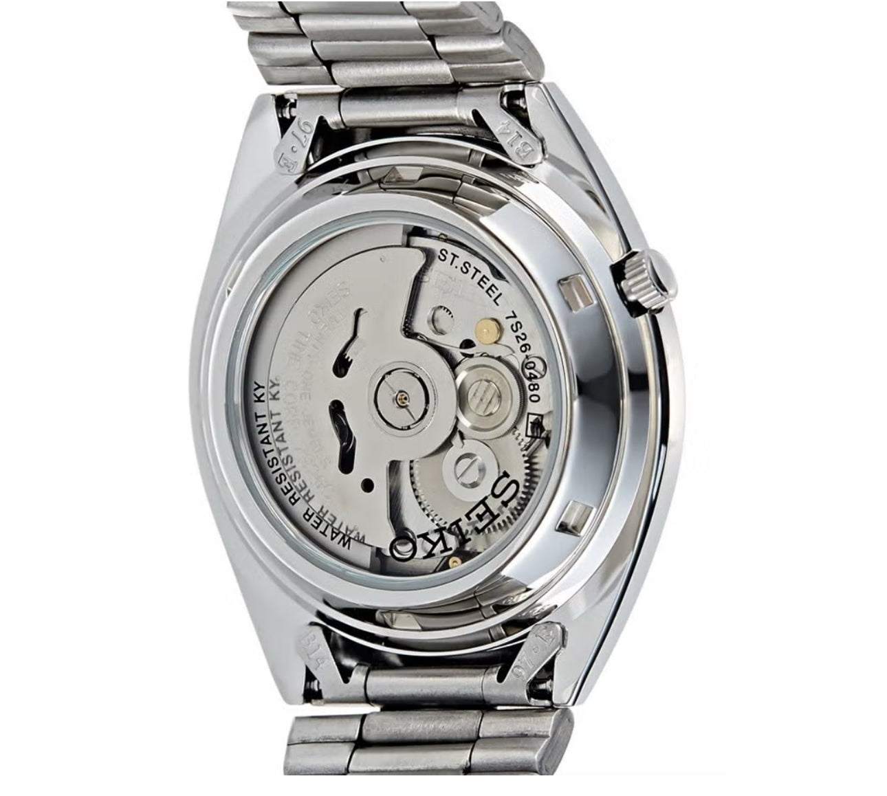 Men's 37mm Round Analog Watch with Stainless Steel Strap - Silver - SNXS75K - AWAD SILVER JEWELLERY TRADING LLC