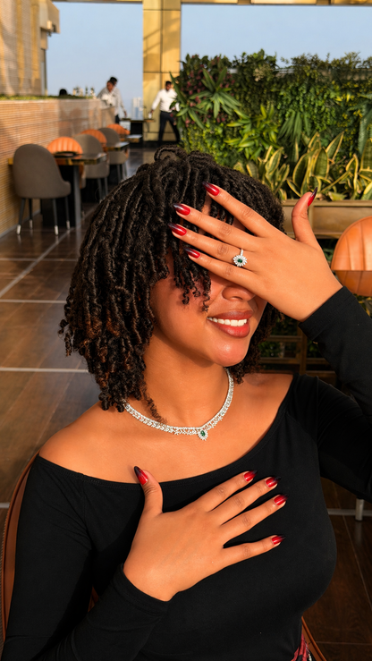 طقم لمسة الفخامة – Royal Elegance Set - AWAD SILVER JEWELLERY TRADING LLC