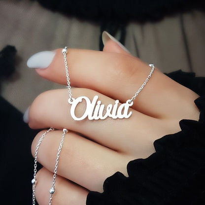 Personalized Name Necklace – Sterling Silver 925 - AWAD SILVER JEWELLERY TRADING LLC