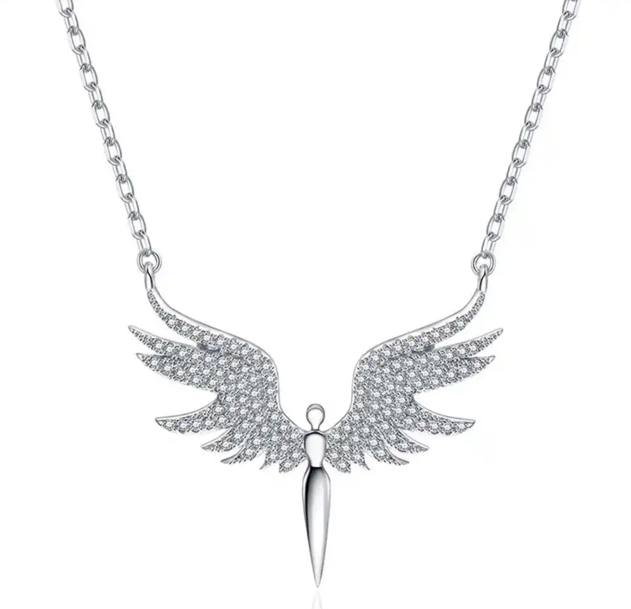 Phoenix Necklace – Sterling Silver with Zircon - AWAD SILVER JEWELLERY TRADING LLC