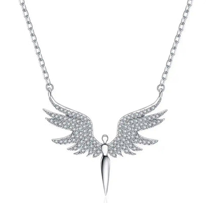 Phoenix Necklace – Sterling Silver with Zircon - AWAD SILVER JEWELLERY TRADING LLC